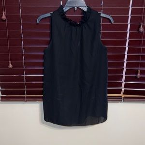 Black no sleeve blouse